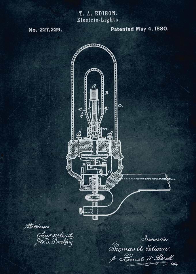 No094 - 1880 - Electric Light - Inventor Thomas A. Edis ...