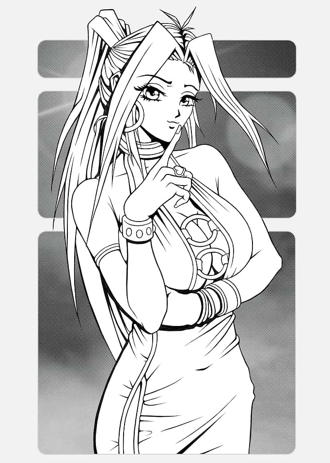 Black and white manga fema