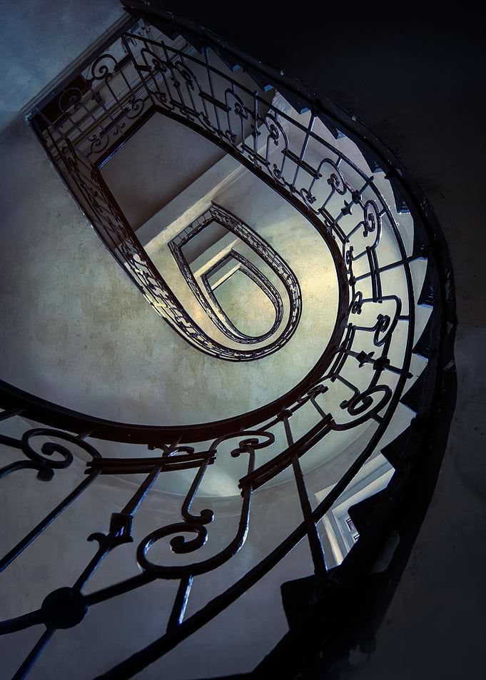 Nice staircase with ornamented handrail