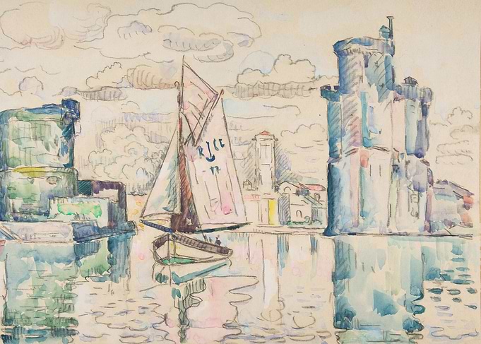 Paul Signac - Entrance to the Harbor of La Rochelle, c ...