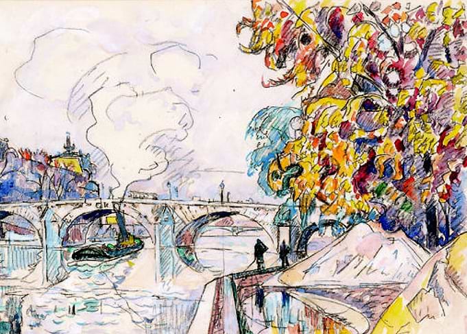 Paul Signac - Paris: Pont Royal and the Gare d'Orsay, c ...