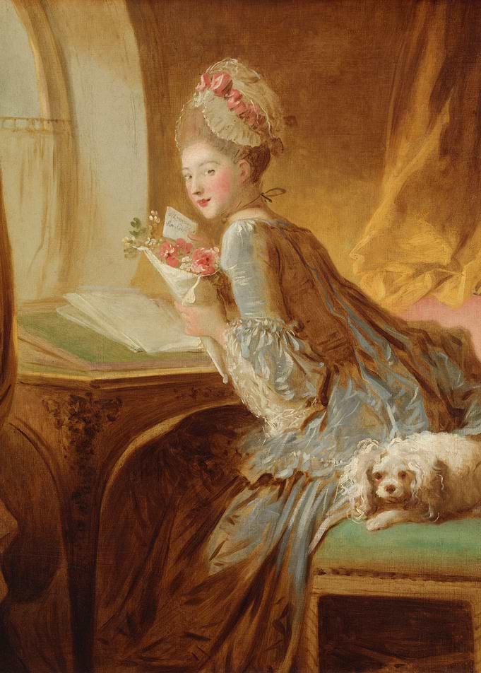 Jean Honoré Fragonard - The Love Letter, early 1770s, ...