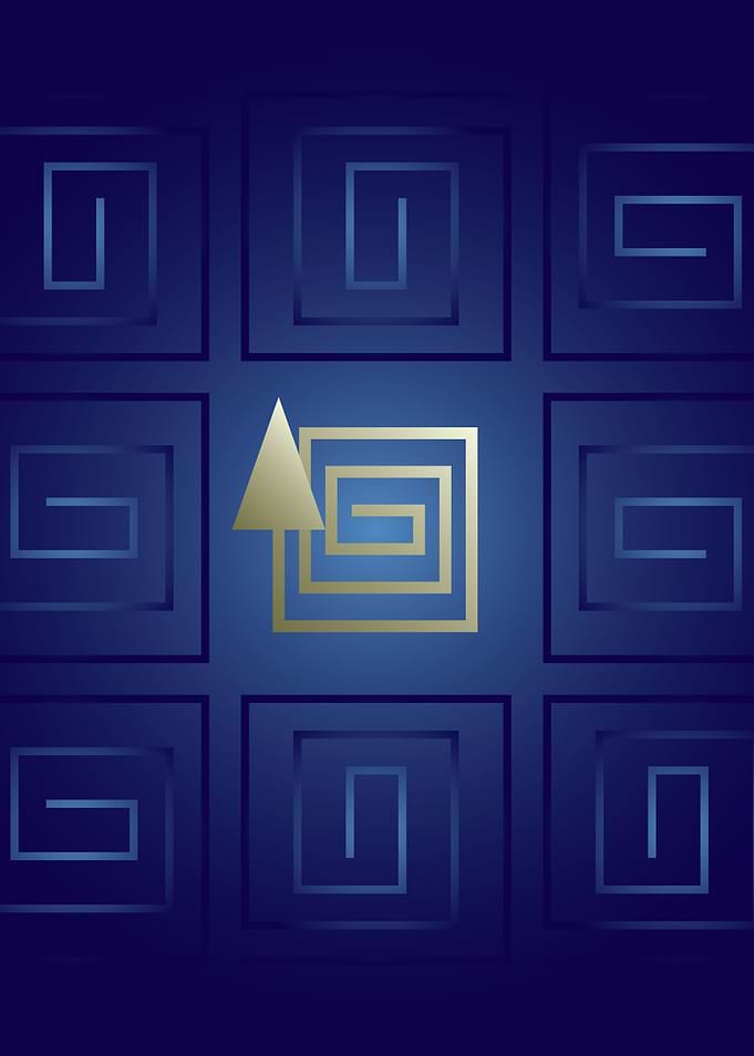 Abstract labyrinth image with the way out