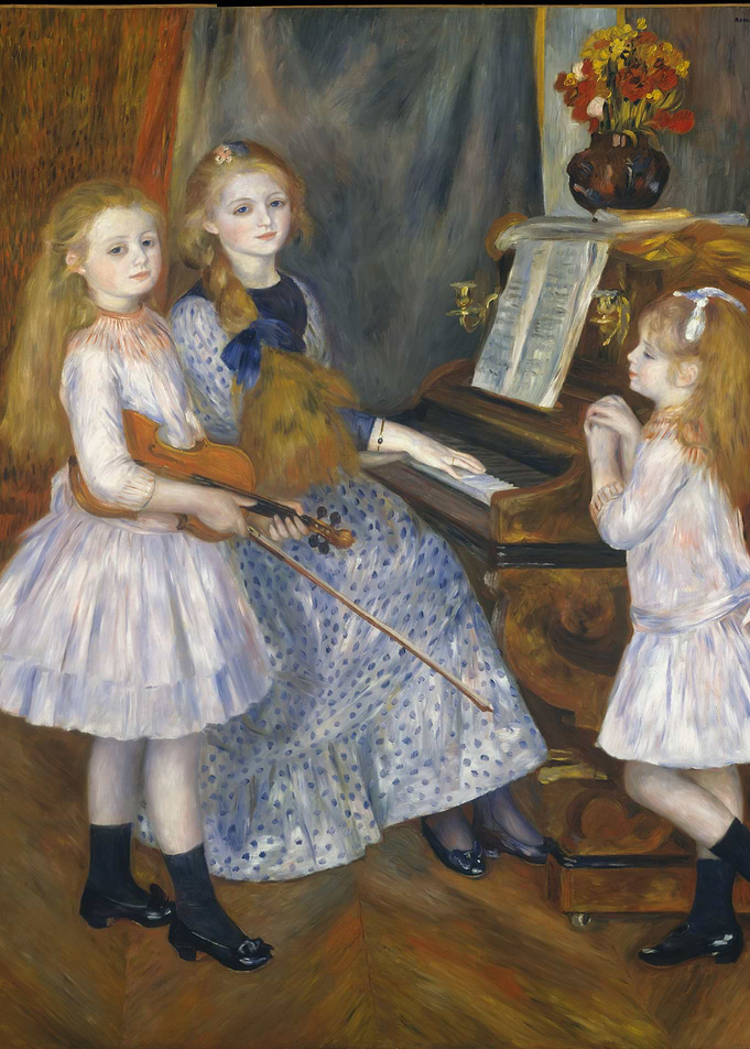 Auguste Renoir - The Daughters of Catulle Mendès, Hugue ...