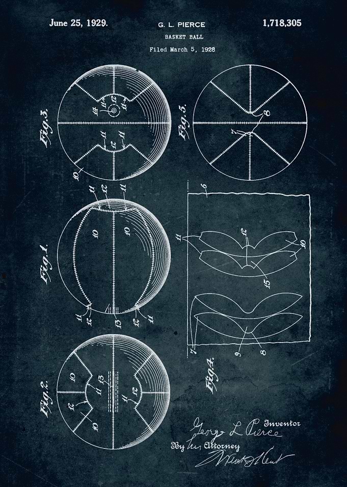 No106 - 1928 - Basket ball - Inventor G. L. Pierce