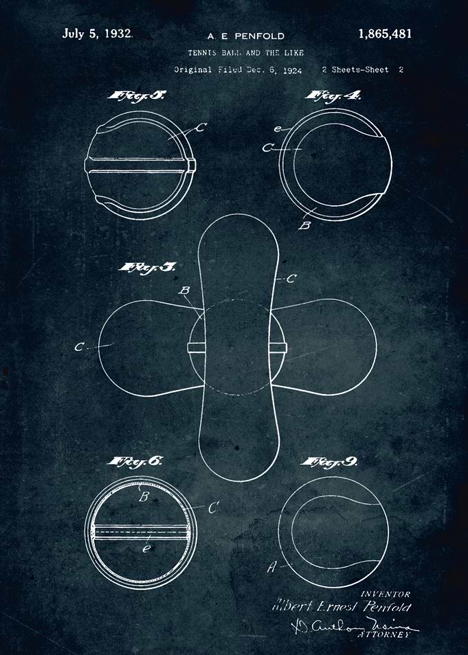 No108 - 1924 - Tennis ball and the like - Inventor Albe ...