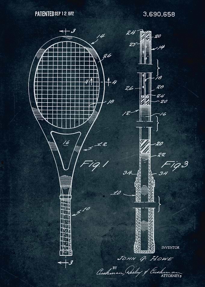 No103 - 1972 - Racket - Inventor Jogn G. Howe