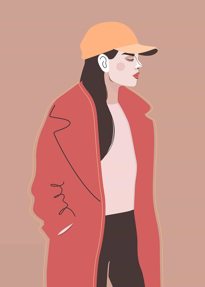 Flat design presenting women.