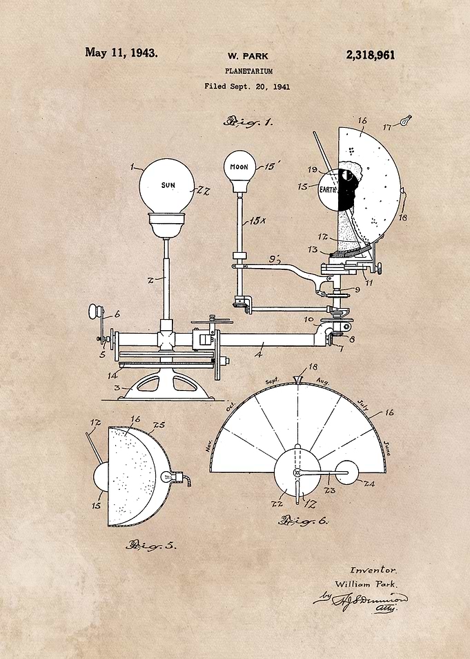 patent art Park Planetarium 1943