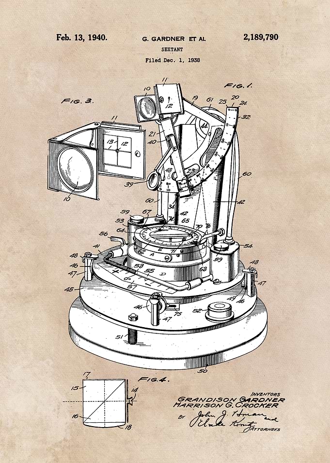 patent art Gardner Sextant 1940