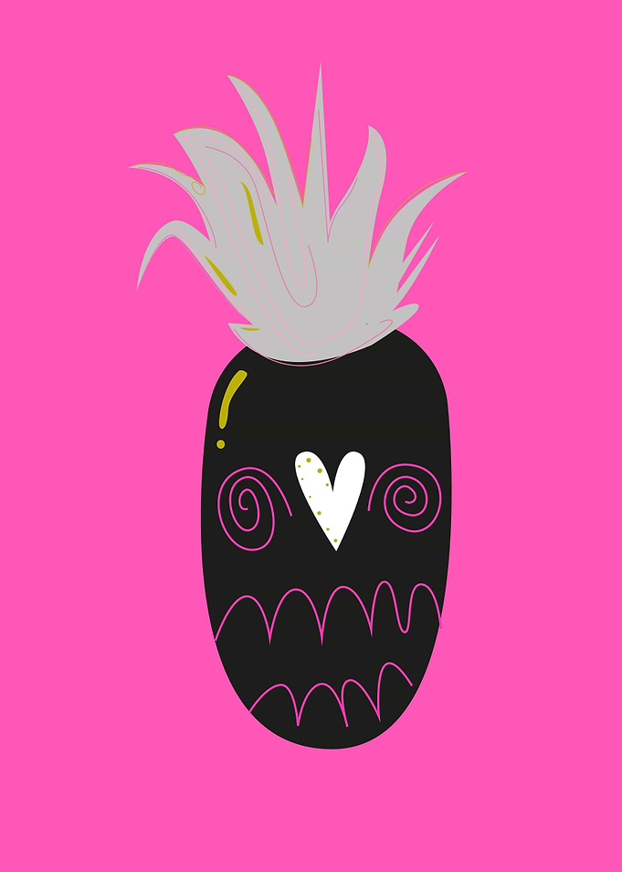 Luxury Ananas drawing. Original design is now available ...