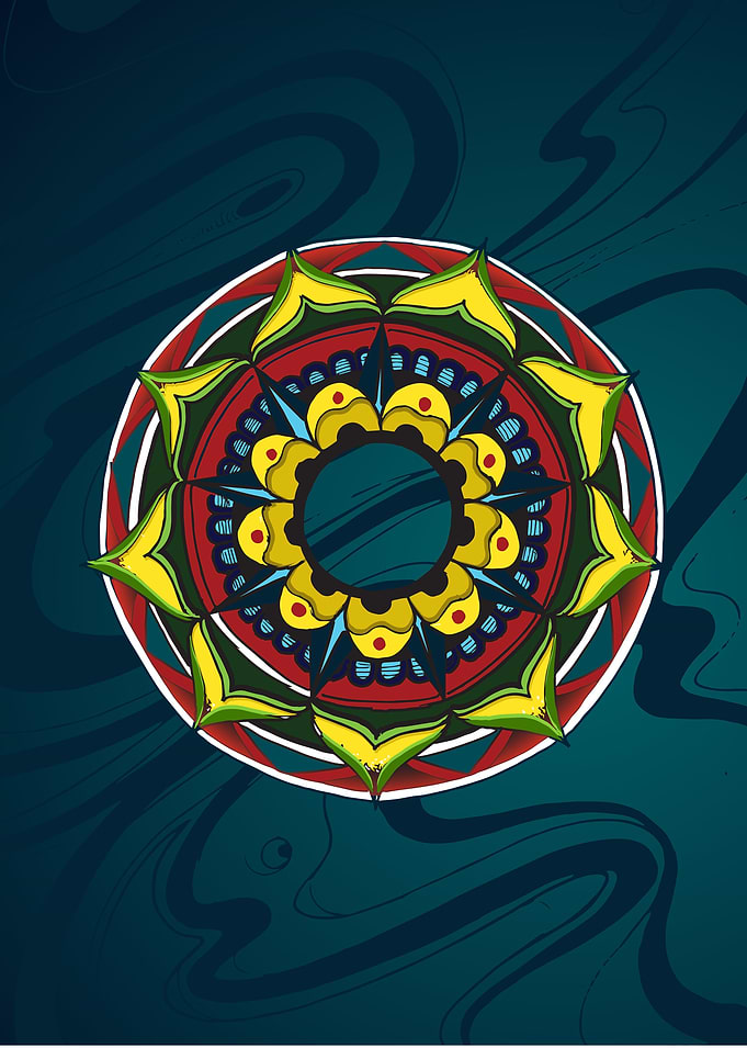 Digital version of one of my original Mandala and zenta ...
