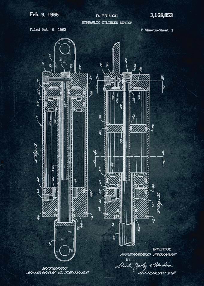 No117 - 1962 - Hidraulic cylinder device - Inventor R. ...