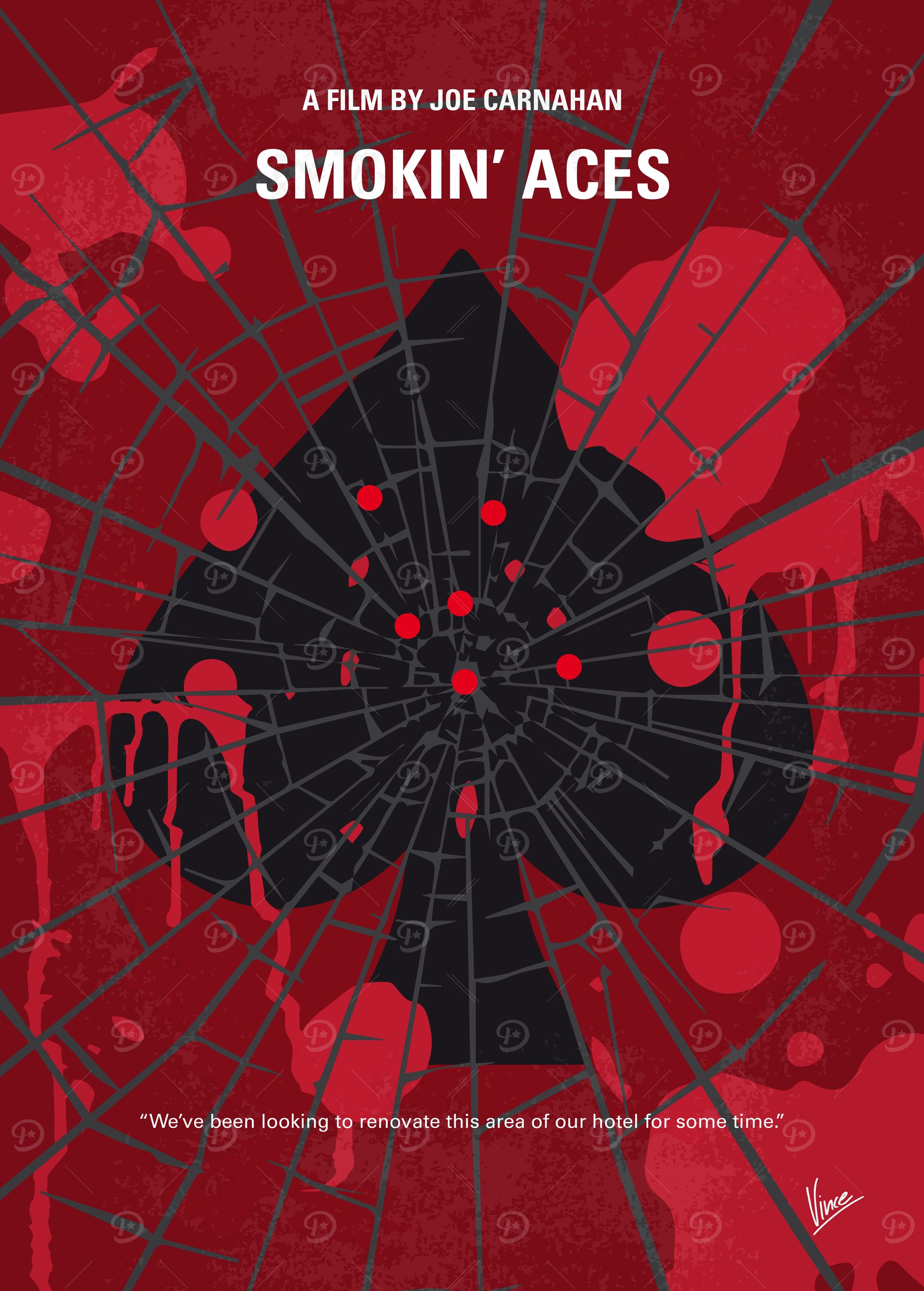 No820 My Smokin Aces minimal movie poster When a Las V ...