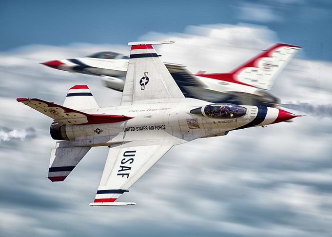 The USAF Display Team the Thunderbirds