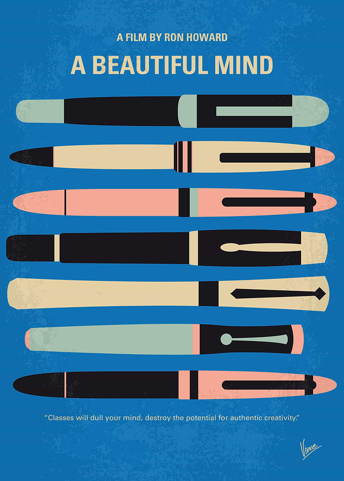 No809 My A Beautiful Mind minimal movie poster After J ...