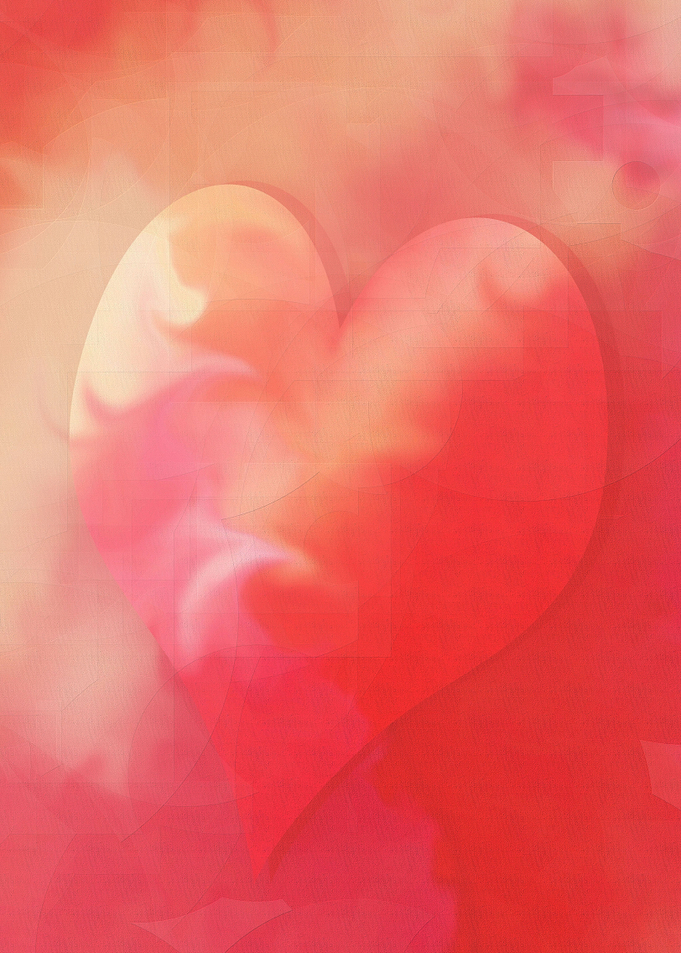 Heart pink smoothie