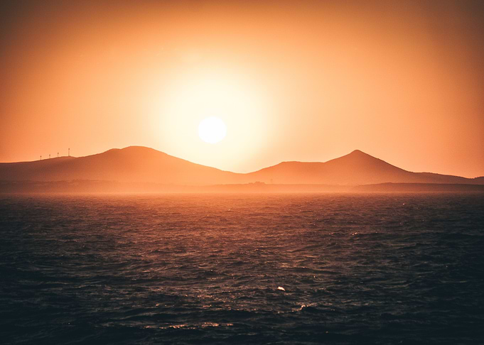 Sunset in Naxos, Greece.