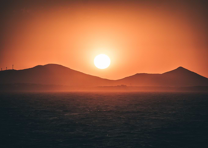 Sunset in Naxos, Greece.