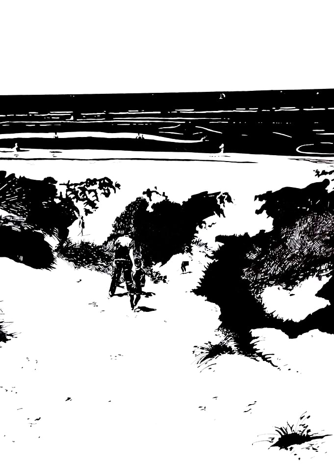 North Sea - Inkdrawing