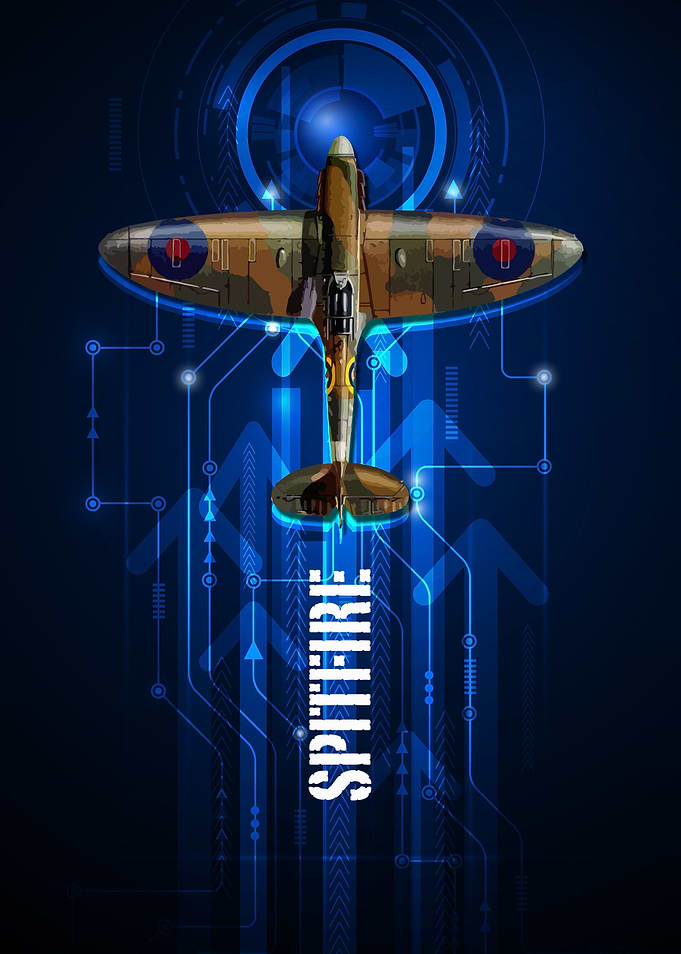 Supermarine Spitfire digital aviation art