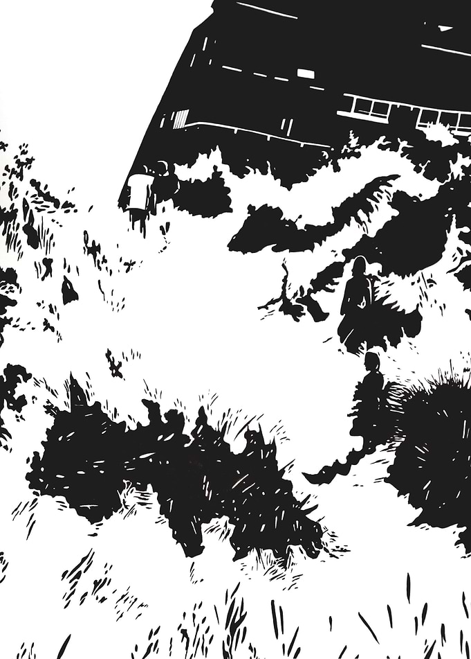 North Sea - Inkdrawing
