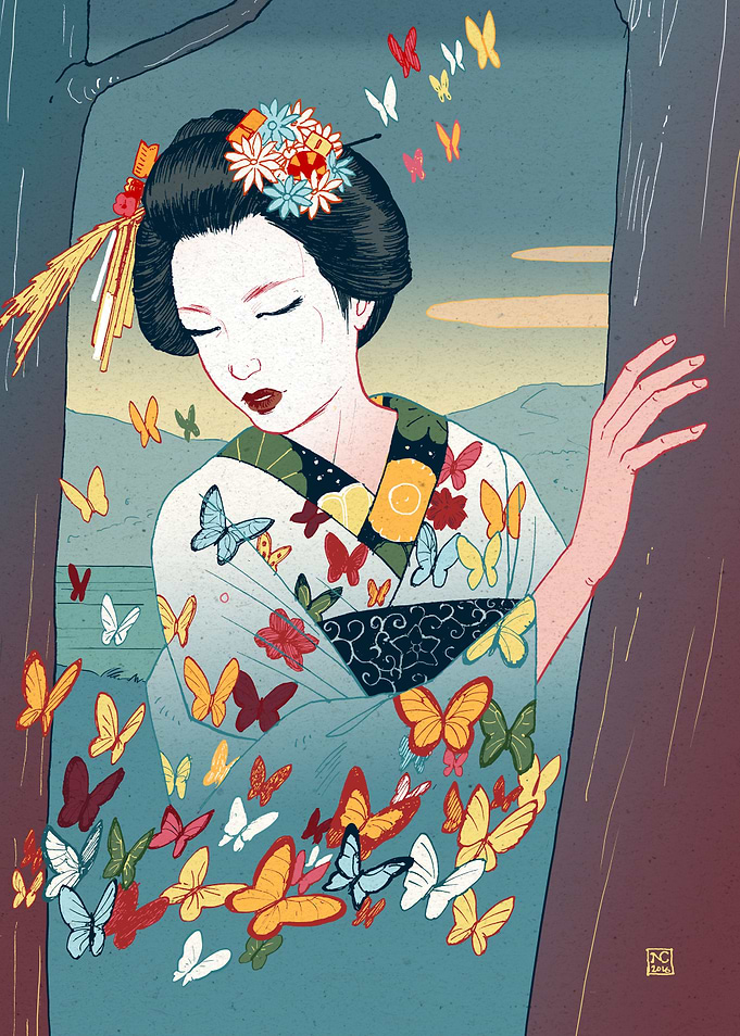 The geisha in the night