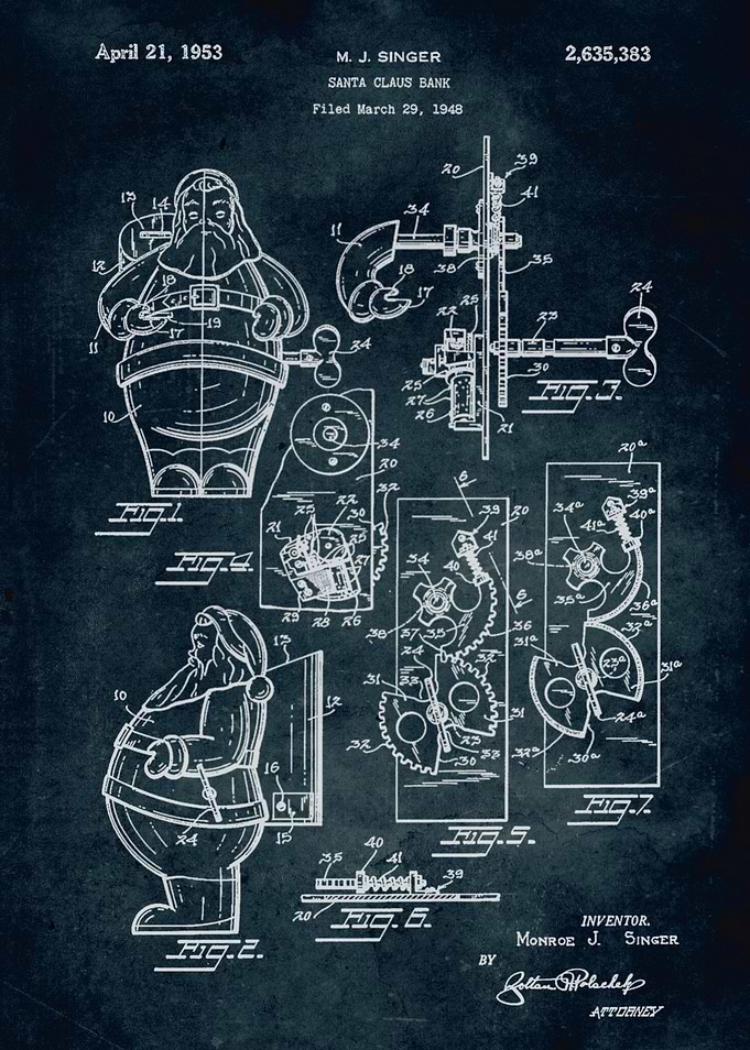 No174 - 1948 - Santa Claus bank - Inventor M. J. Singer ...
