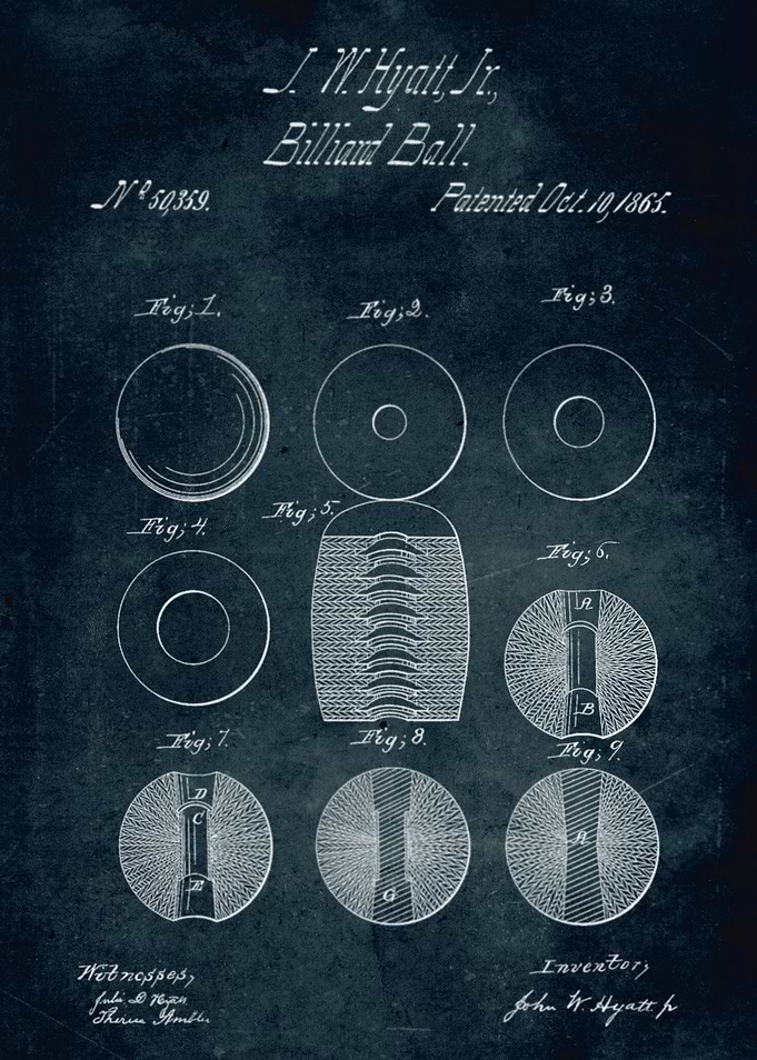 No186 - 1865 - Billiard ball - Inventor J. W. Hyatt, Jr ...