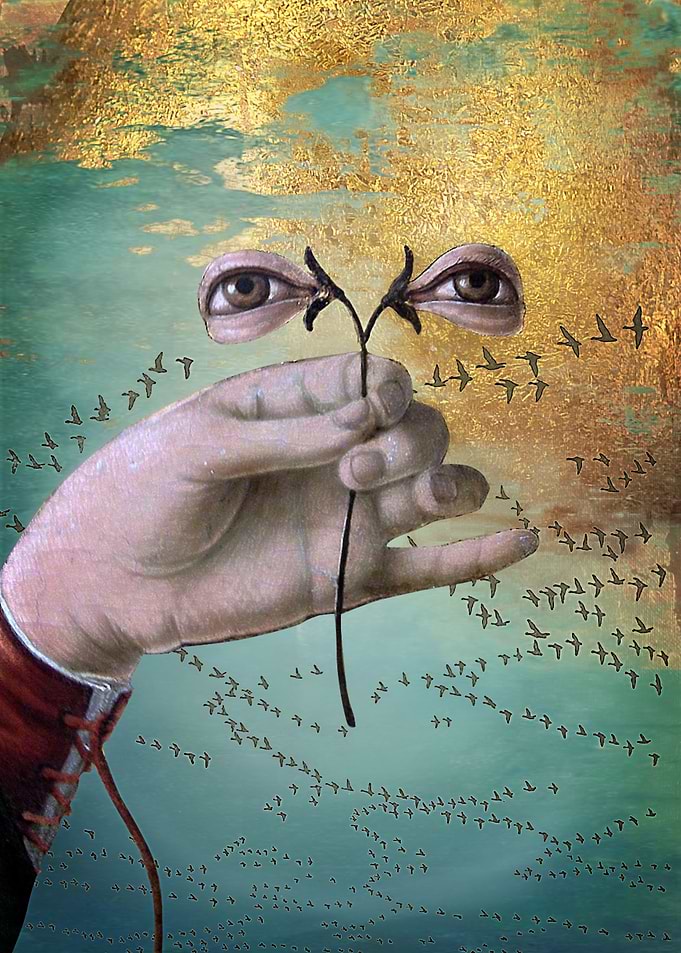 Collage Lucy Eyes or The Art of Divination