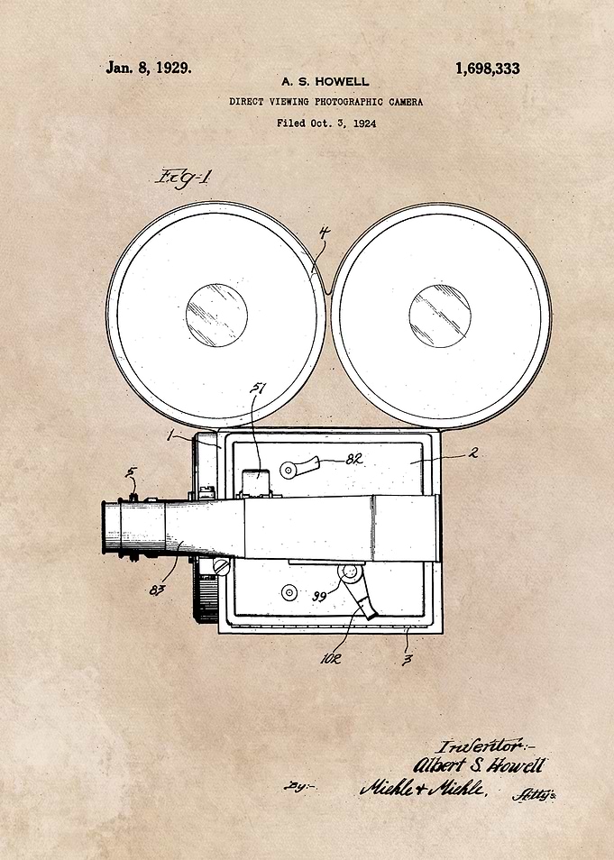 patent art Howell Direct viewing photographic camera 19 ...