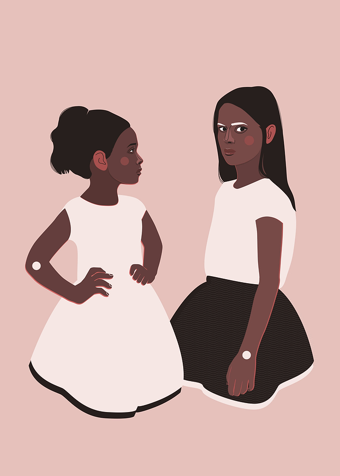 Set of illustrations based on the same colour pallet- s ...