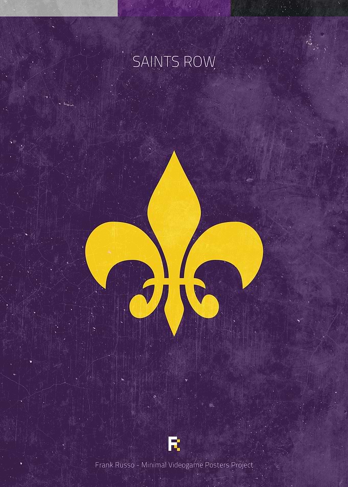 Saints Row. Minimal Videogame Poster.