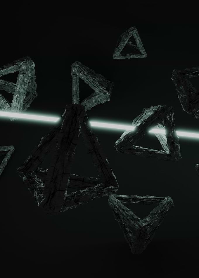 a photon of light moving through particles