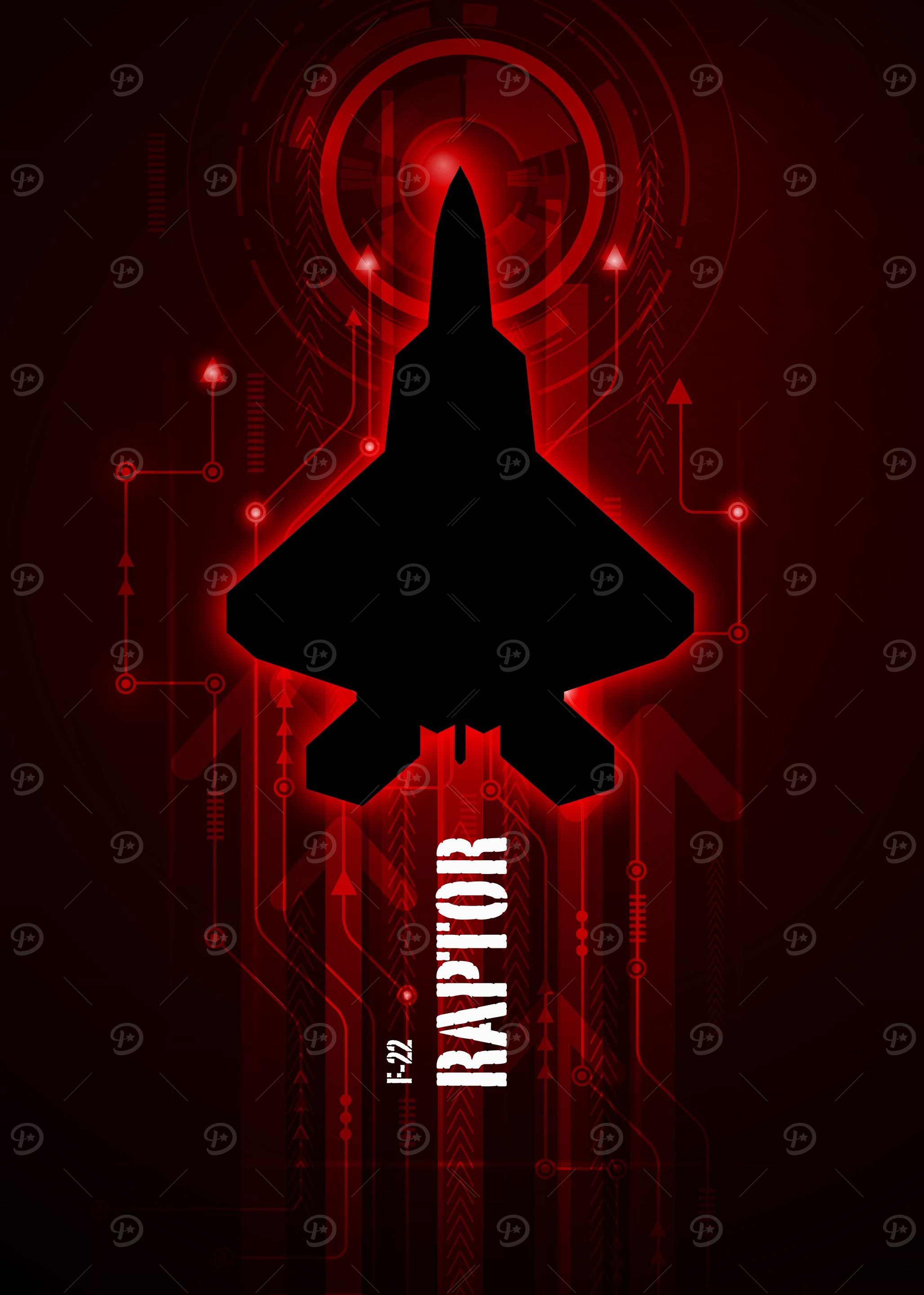 The F-22 Raptor digital aviation art