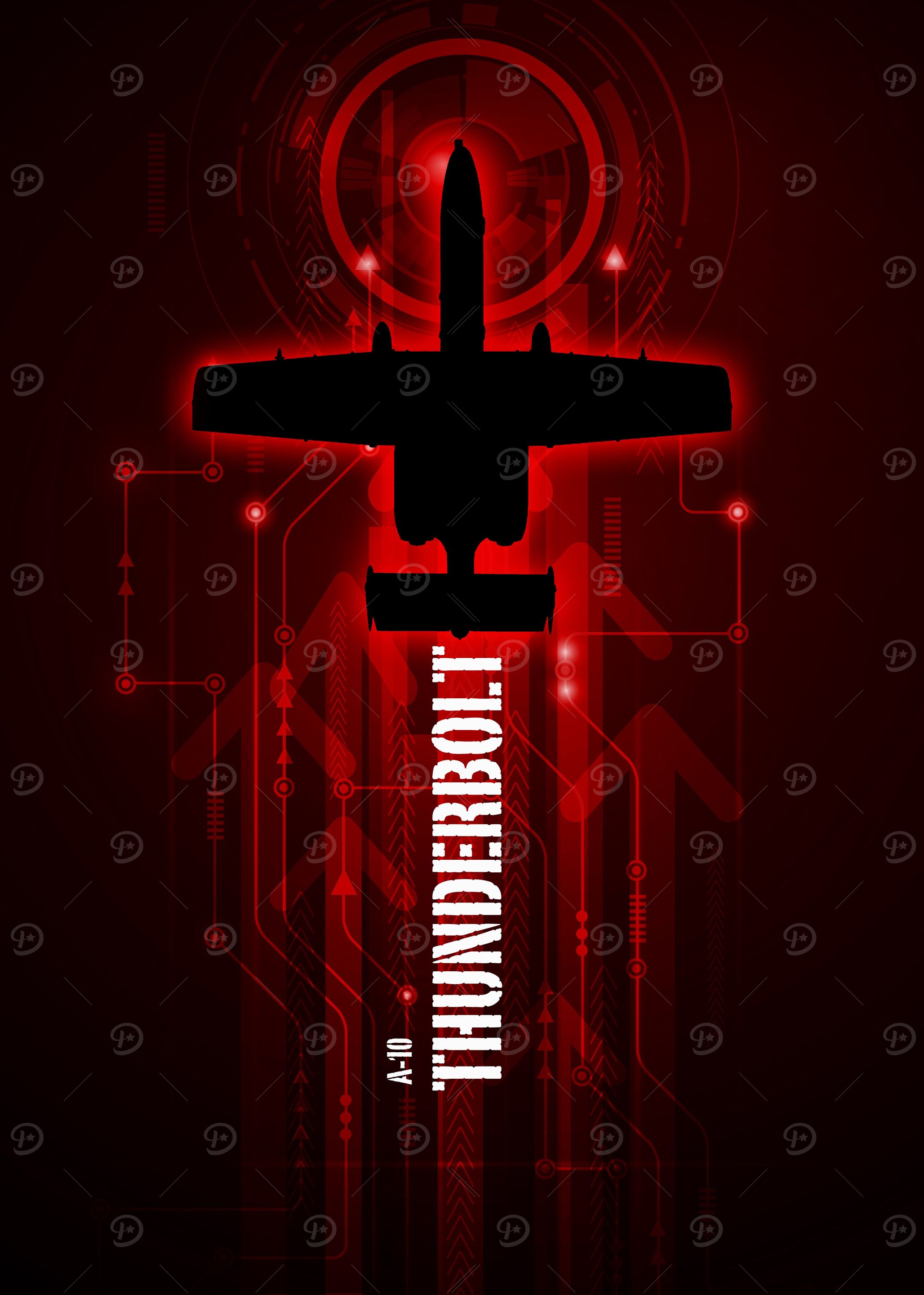 The A-10 Thunderbolt digital aviation art work