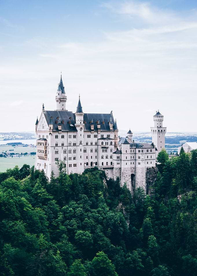 Neuschwanstein castle in Germany.