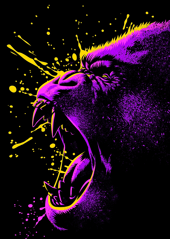 Psychedelic gorilla