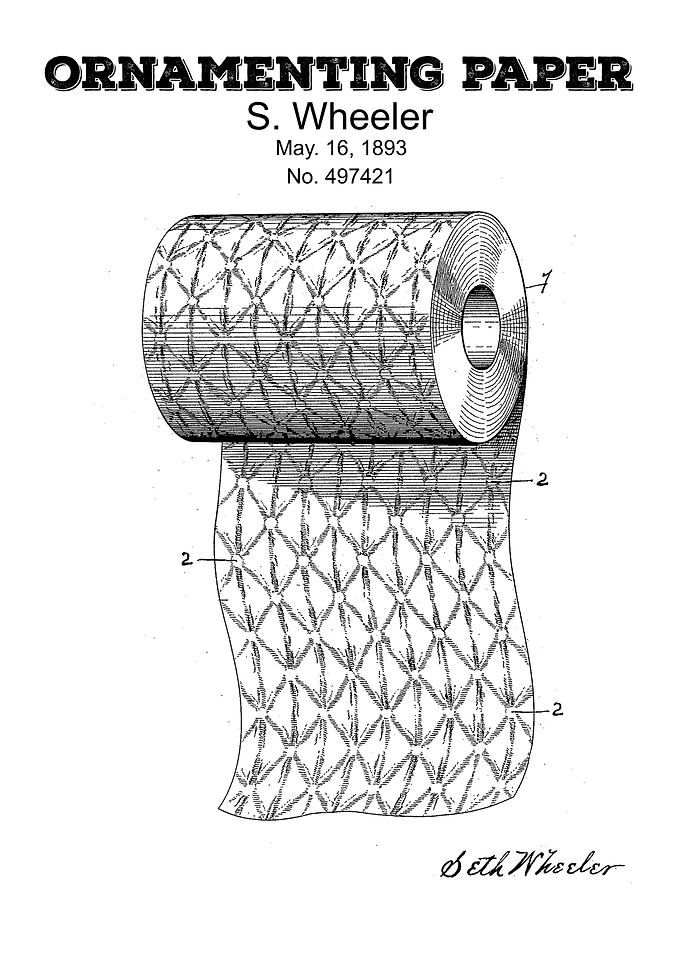 Wheeler Process of ornamenting paper 1893