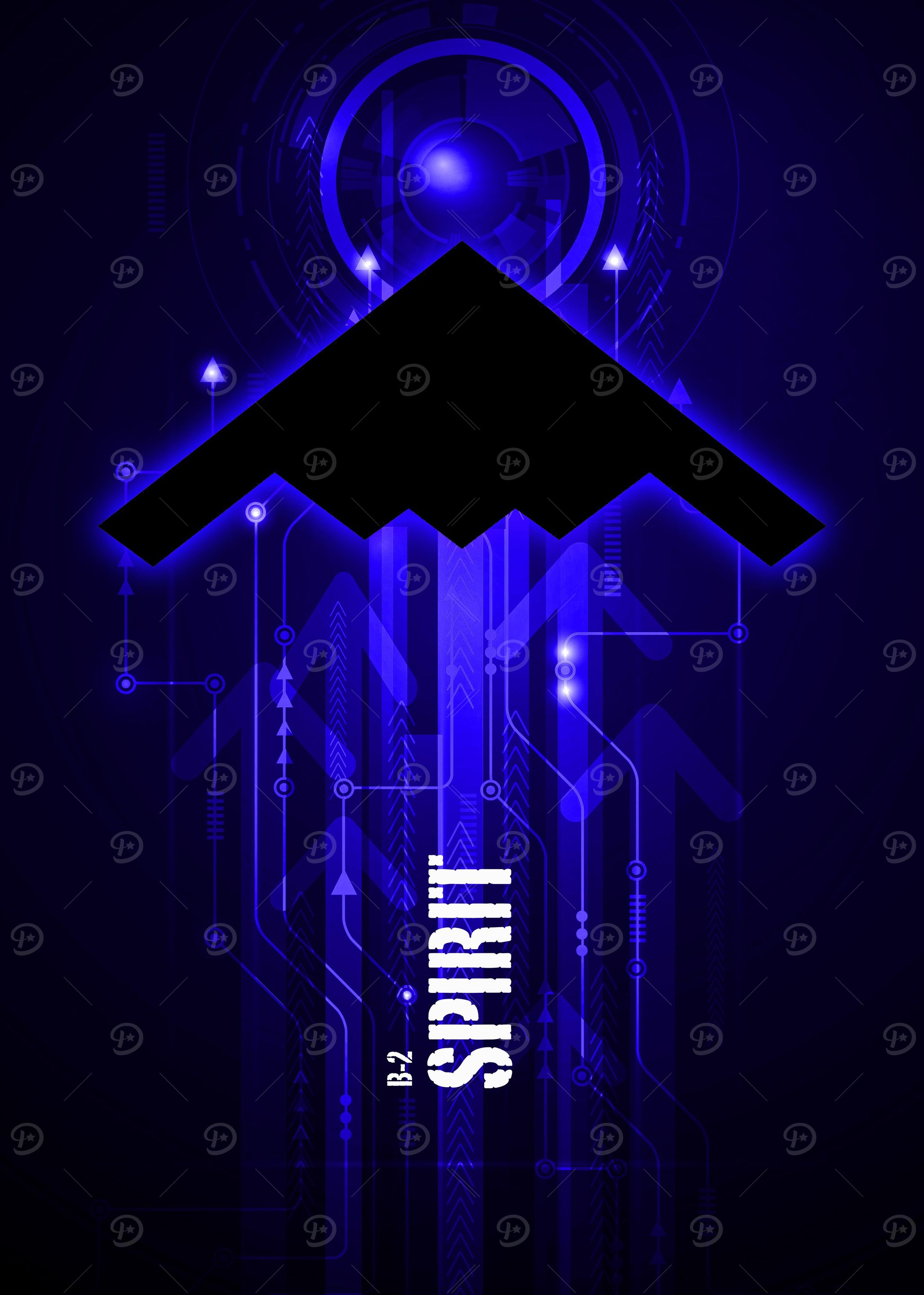 B-2 Spirit digital aviation art work