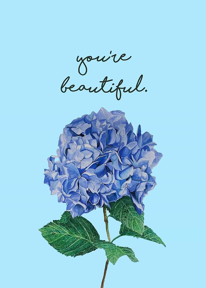 You are just so beautiful as the blooming flowers.