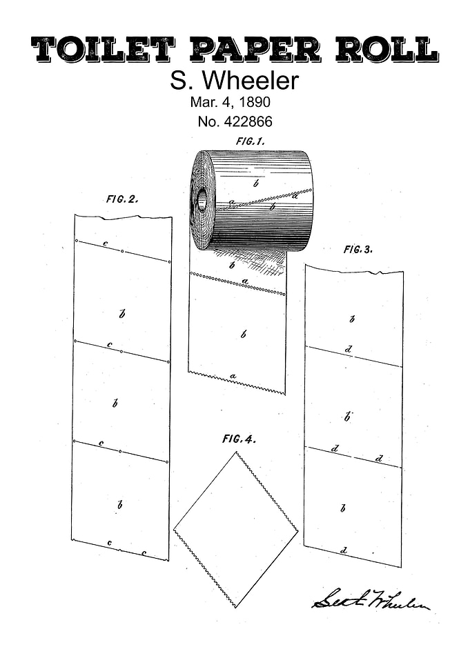 Wheeler Toilet paper roll 1890