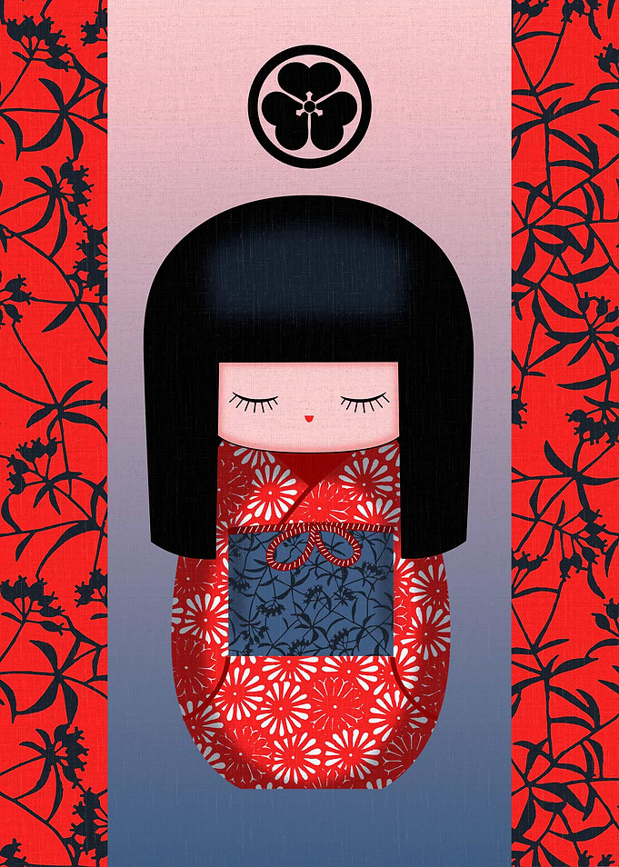 Kokeshi is a traditional Japanese doll made of wood.