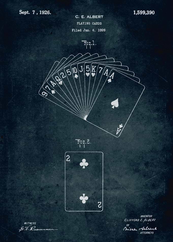 No220 - 1926 - Playing cards - Inventor C. E. Albert