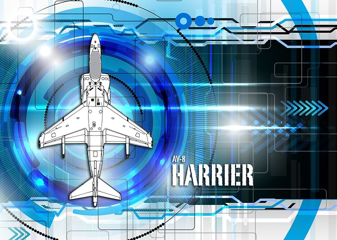 AV-8 harrier Jump Jet Digital Blueprint