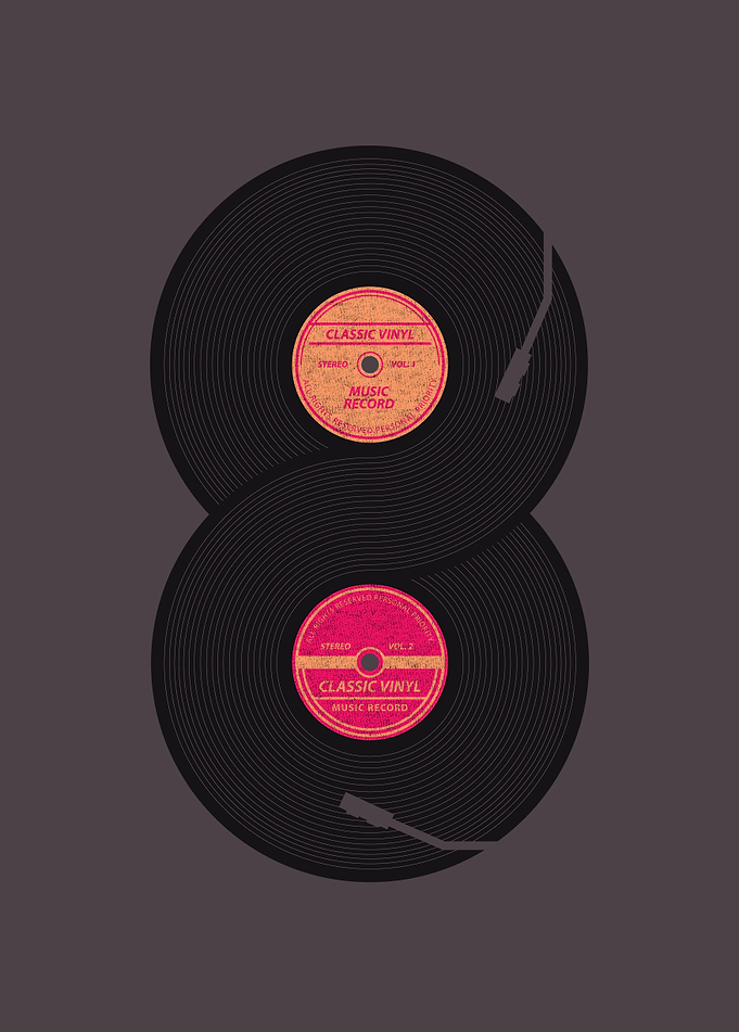 Infinity of vinyl record.