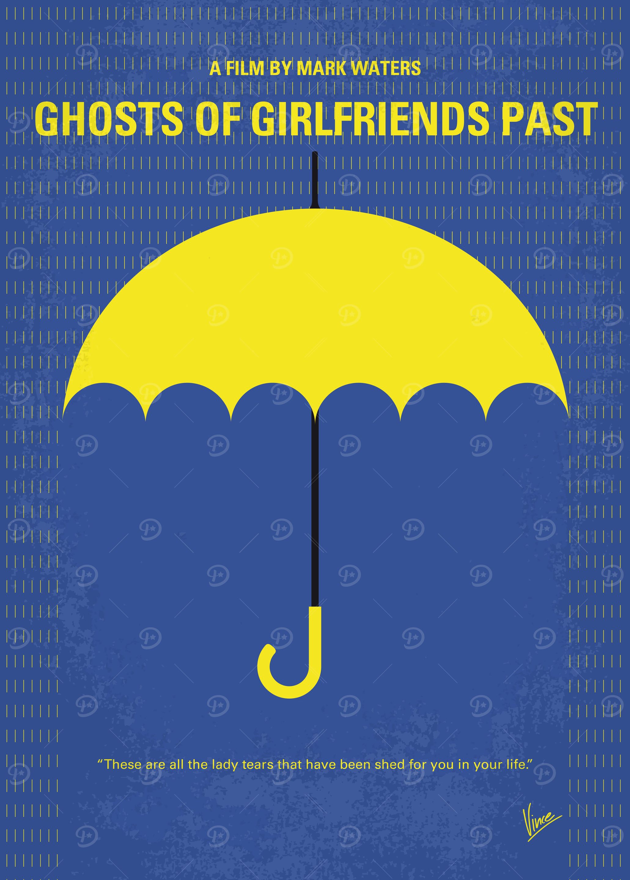 No839 My Ghosts of Girlfriends Past minimal movie poste ...