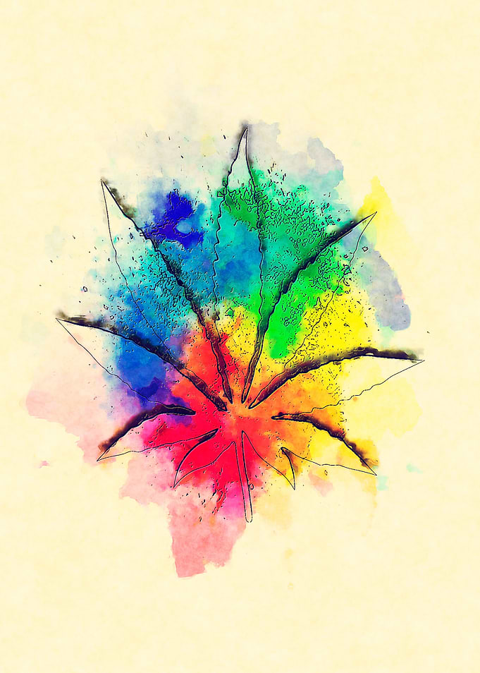 Weed watercolor