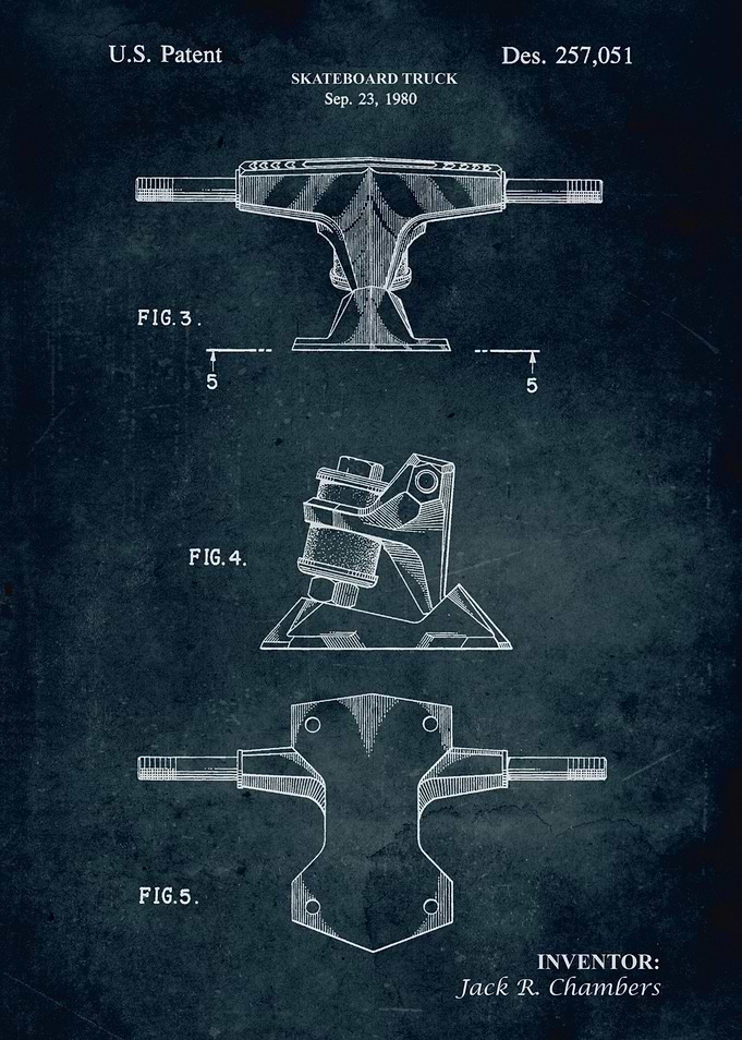 No235 - 1980 - Skateboard truck - Inventor Jack R. Cham ...