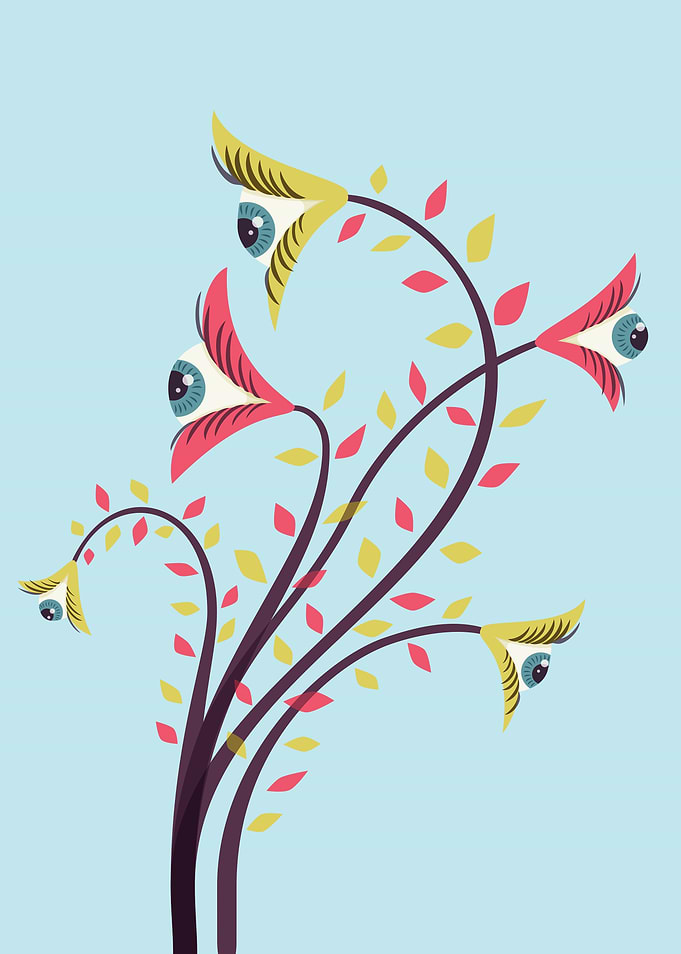 Eyes are everywhere, always watching… Vector illustrati ...